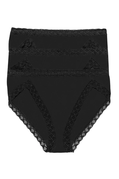 Shop Natori Bliss French Cut Brief 3 Pack In Black