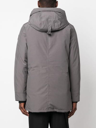 Shop Canada Goose Chateau Hooded Parka Coat In Grey