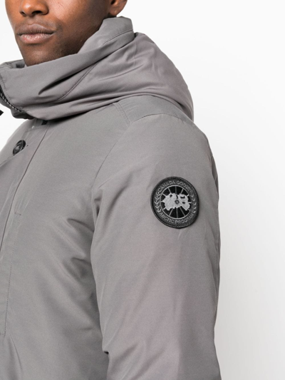 Shop Canada Goose Chateau Hooded Parka Coat In Grey