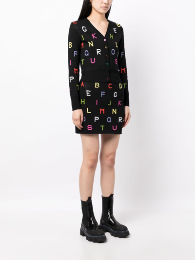 Pre-owned Chanel 2001 Knitted Cardigan And Skirt Set In Black