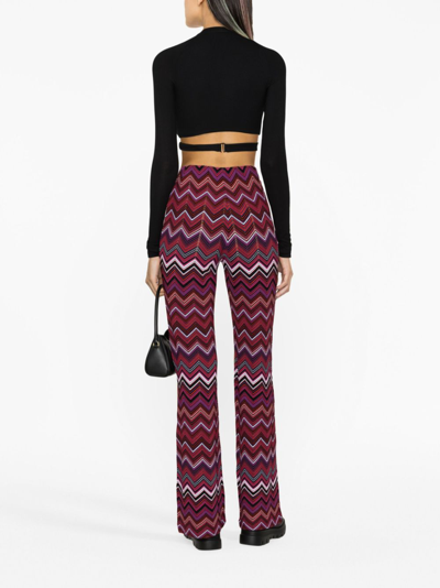 Shop Missoni Synthetic Fibers Trousers In Multicolor