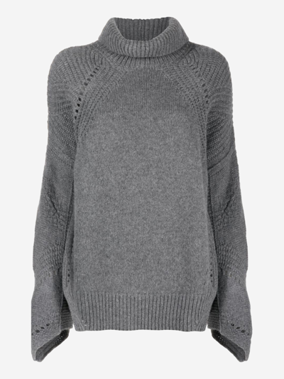 Shop Ermanno Scervino Wool Knitwear In Grey