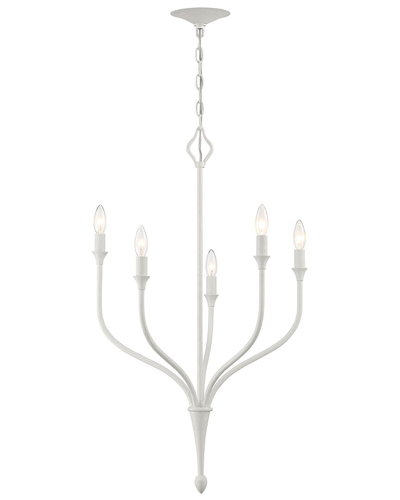 Lumanity Rhodes 5-light White Contemporary Statement Chandelier In White