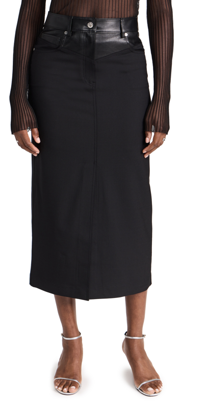 Shop Helmut Lang Garter Skirt Black