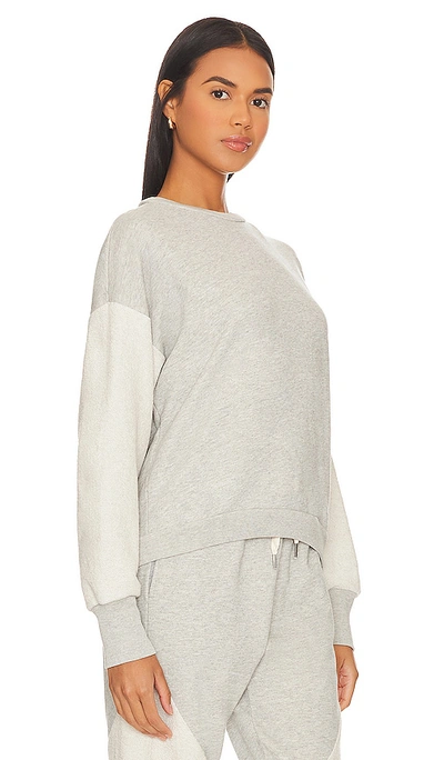 Shop Nsf Cj Reverse Sleeve Crewneck Sweatshirt In Grey