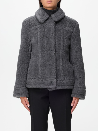 Shop Max Mara Jacket In Wool Blend In Grey