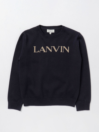 Shop Lanvin Sweater  Kids Color Blue