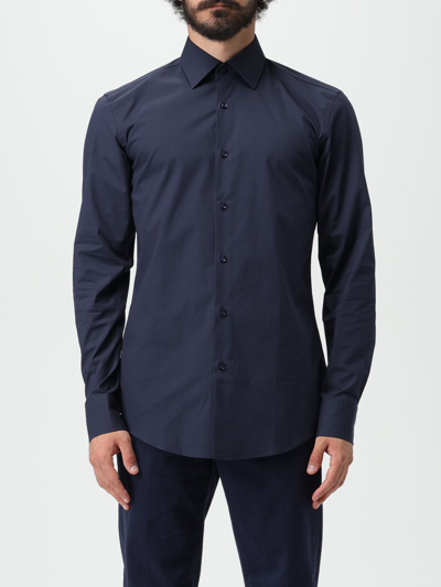 Hugo Boss Boss Roan Stretch Corduroy Button-up Shirt In Blue