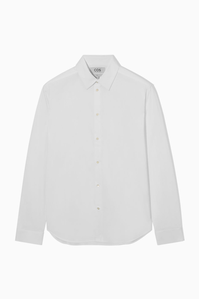 Shop Cos Tailored Poplin Shirt - Slim In White