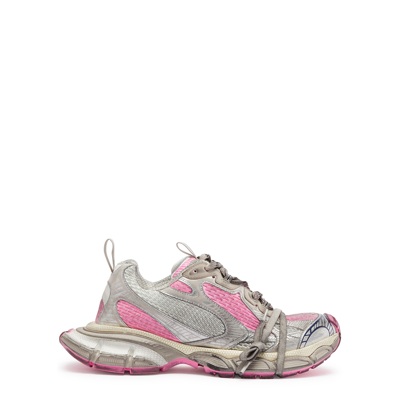 Shop Balenciaga 3xl Panelled Mesh Sneakers In Pink