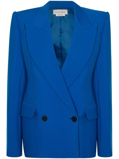 Shop Alexander Mcqueen Jacket Clothing In Blue
