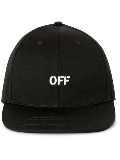 Shop Off-white Off Stamp Drill Baseball Cap In Black White