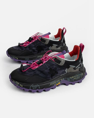 Premiata Multi-panel Lace-up Sneakers In Multicolor