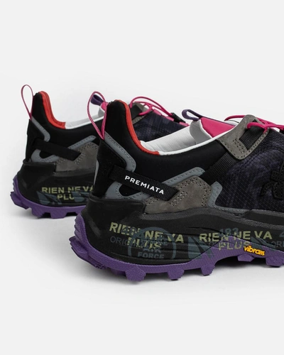 Premiata Multi-panel Lace-up Sneakers In Multicolor