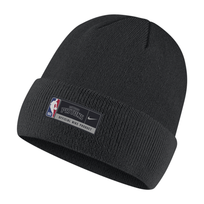 Shop Nike Detroit Pistons  Men's Nba Cuffed Beanie In Black