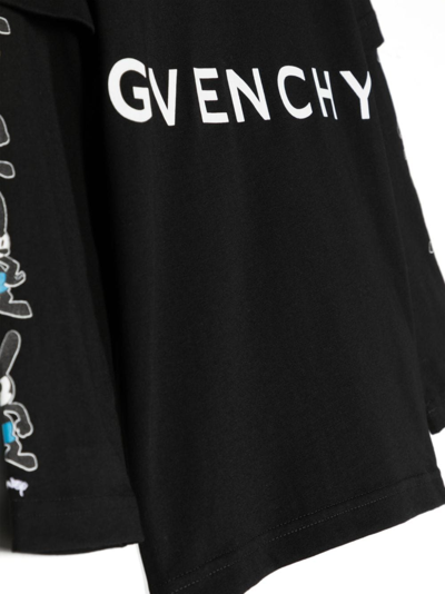Shop Givenchy Logo-print Long-sleeve T-shirt In Schwarz