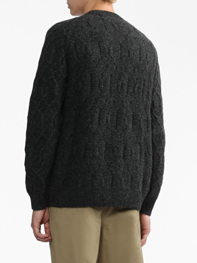Comme Des Garçons Homme Deux Grob Gestrickter Pullover In Grey
