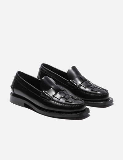 Shop Hereu Nombela Interwoven Loafers In Black