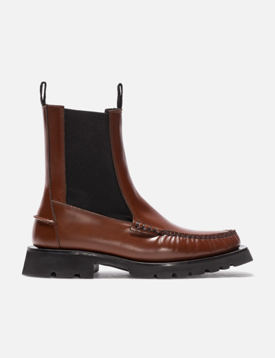 Shop Hereu Alda Sport Chelsea Boots In Brown