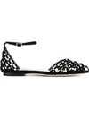 JIMMY CHOO JIMMY CHOO 'DAVINIA' BALLERINAS - BLACK,DAVINIAFLATXWS11505595