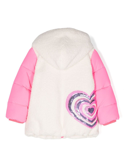 Shop Billieblush Faux-shearling Padded Jacket In White