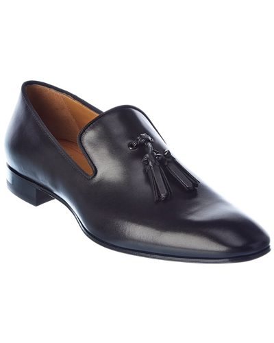Shop Christian Louboutin Dandelion Tassel Leather Loafer In Black