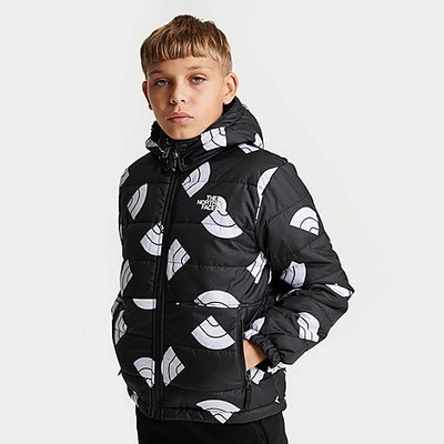 Shop The North Face Inc Boys' Mt. Chimbo Reversible Puffer Jacket In Black/white