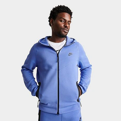 Shop Nike Men's Tech Fleece Windrunner Full-zip Hoodie In Polar/black