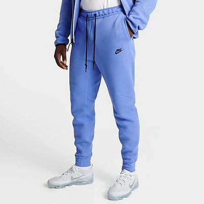 Shop Nike Men's Sportswear Tech Fleece Jogger Pants In Polar/black