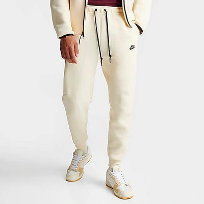 Shop Nike Men's Sportswear Tech Fleece Jogger Pants In Coconut Milk/black