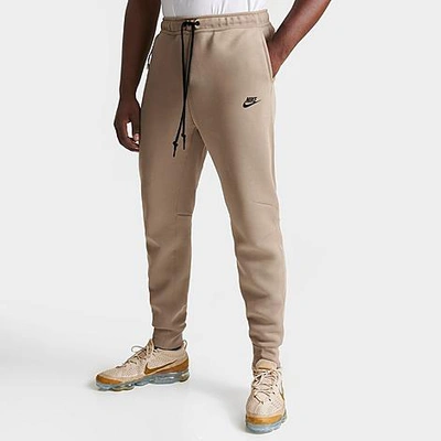 Shop Nike Men's Sportswear Tech Fleece Jogger Pants In Khaki/black