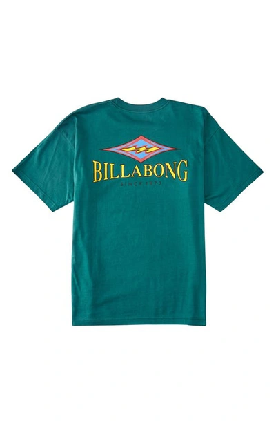 Shop Billabong Ridge Graphic T-shirt In Deep Teal