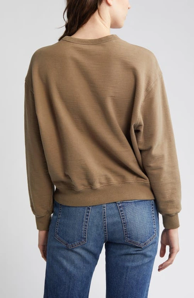 Shop Ag Nova Cotton Sweatshirt In Wild Mushroom