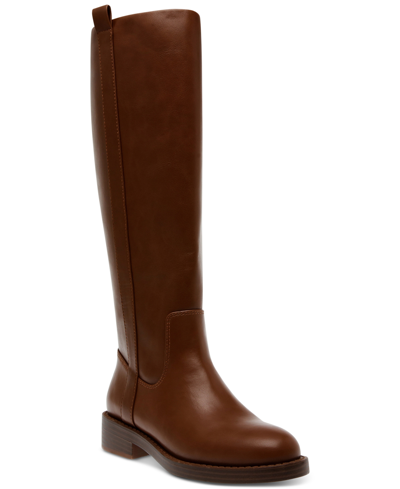 Shop Dv Dolce Vita Women's Pennie Wide-calf Knee-high Riding Boots In Brown