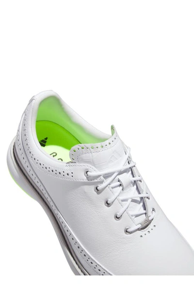 Shop Adidas Golf Modern Classic Spikeless Golf Shoe In White/ Silver/ Lemon