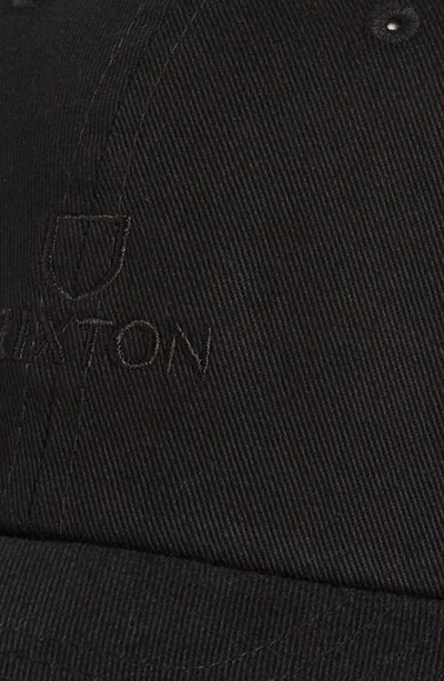 Shop Brixton Alpha Cotton Twill Baseball Cap In Black Vintage Wash