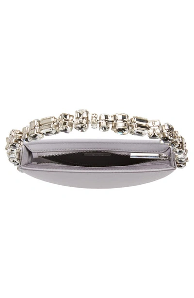 Shop L'alingi Eternity Crystal Top Handle Bag In Silver