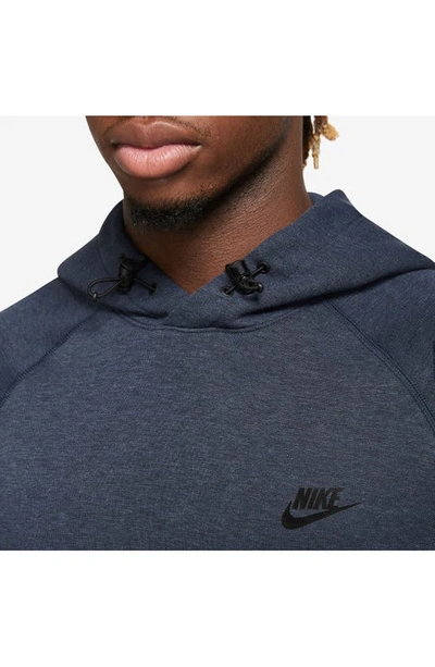 Shop Nike Tech Fleece Pullover Hoodie In Obsidianheather/ Black