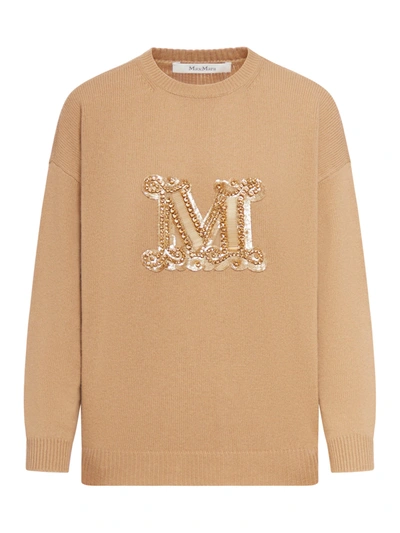 Shop Max Mara Palato Sweater In Brown