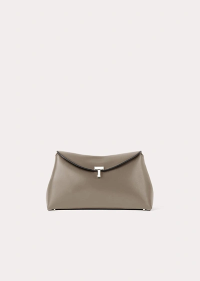 Shop Totême T-lock Clutch Ash