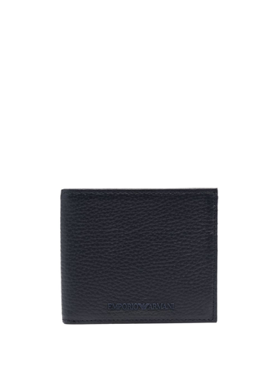 Shop Emporio Armani Leather Wallet In Blue