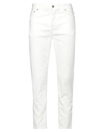 Department Five Department 5 Man Denim Pants White Size 34 Cotton, Elastane In White