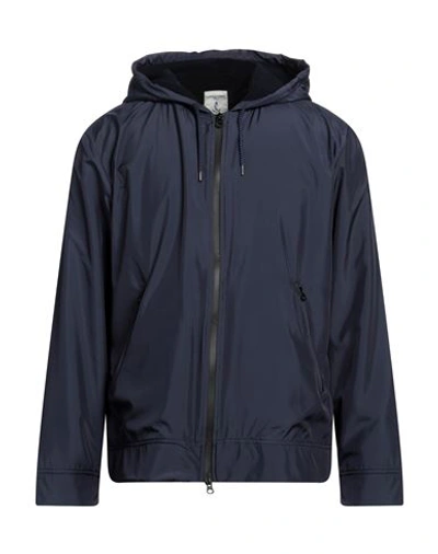 Shop Daniele Fiesoli Man Jacket Navy Blue Size L Nylon, Polyester