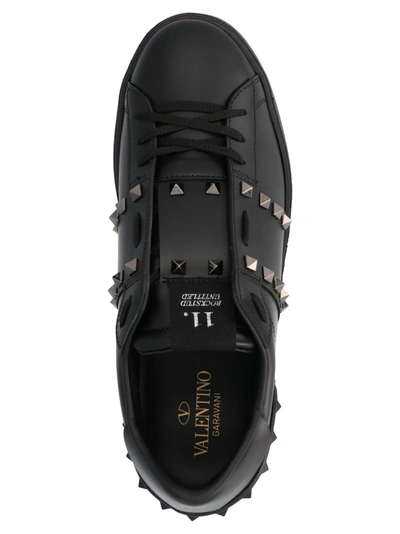 Shop Valentino Rockstud Untitled Sneakers Black