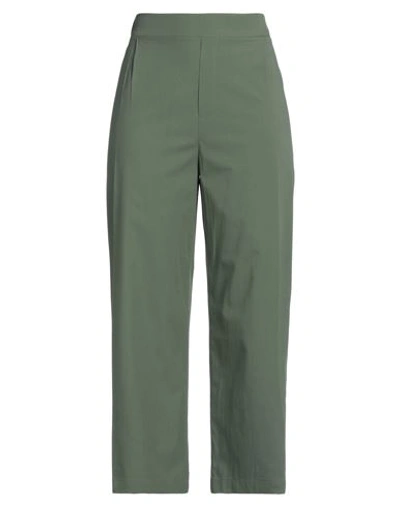 Shop 1-one Woman Pants Military Green Size 4 Cotton, Elastane