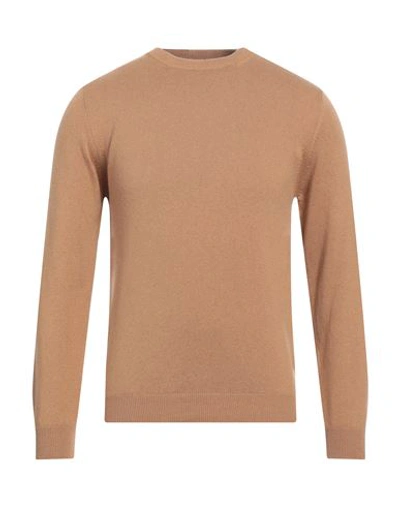 Shop Bellwood Man Sweater Camel Size 44 Cashmere, Silk In Beige