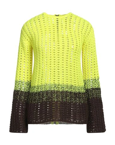 Shop Aviu Aviù Woman Sweater Yellow Size 6 Virgin Wool, Acrylic, Polyamide, Mohair Wool