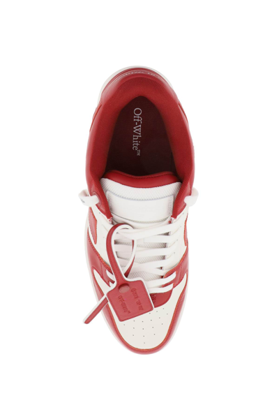 Shop Off-white Out Of Office Sneakers In White Burgundy (white)