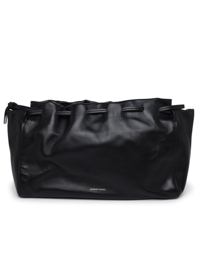Shop Mansur Gavriel Bloom Black Leather Crossbody Bag