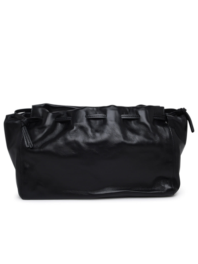 Shop Mansur Gavriel Bloom Black Leather Crossbody Bag